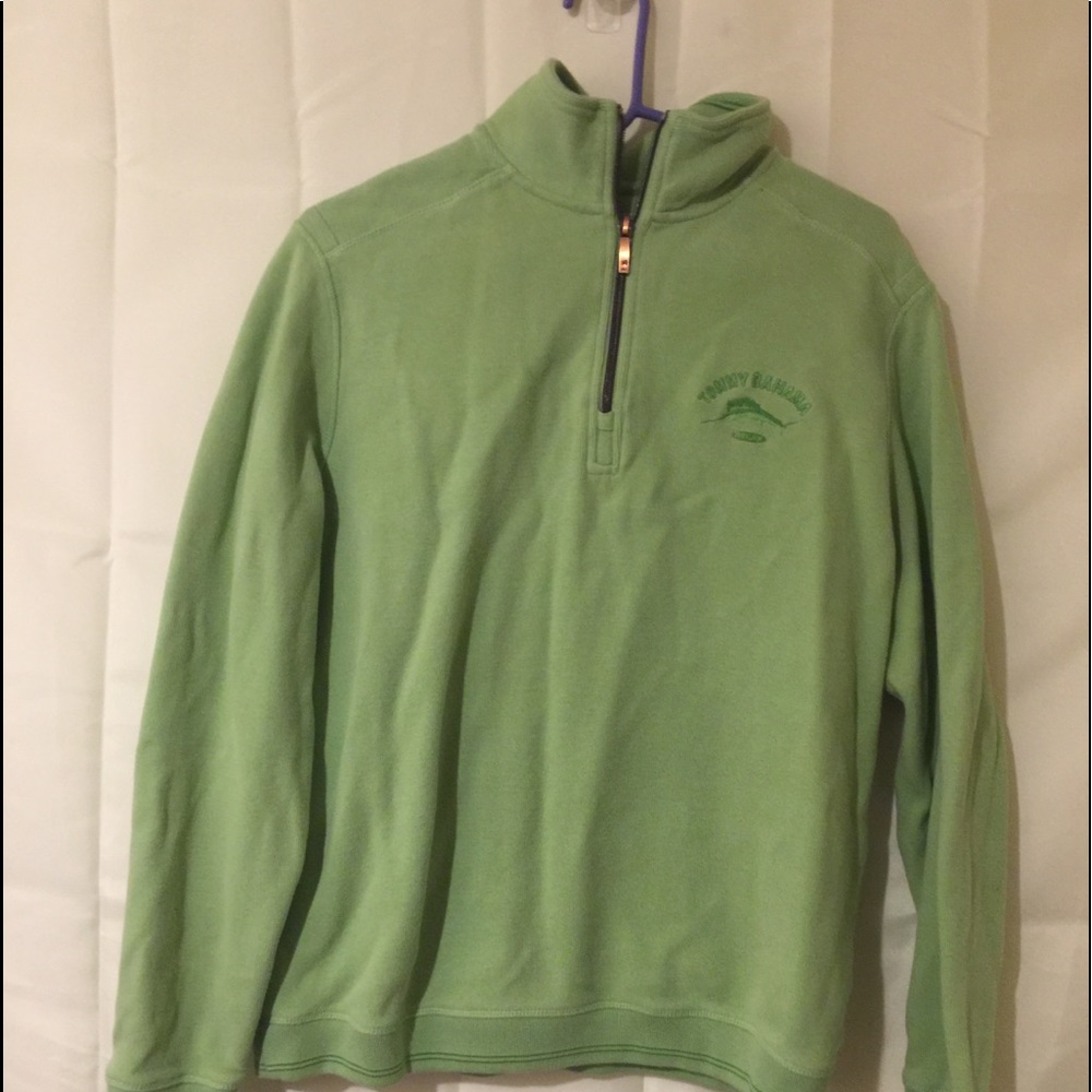 Tommy Bahama pullover half zip sz m green